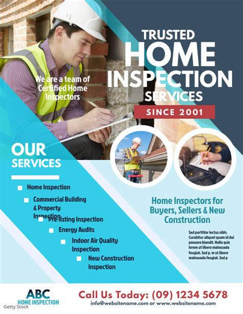 Home Inspection Flyer Template